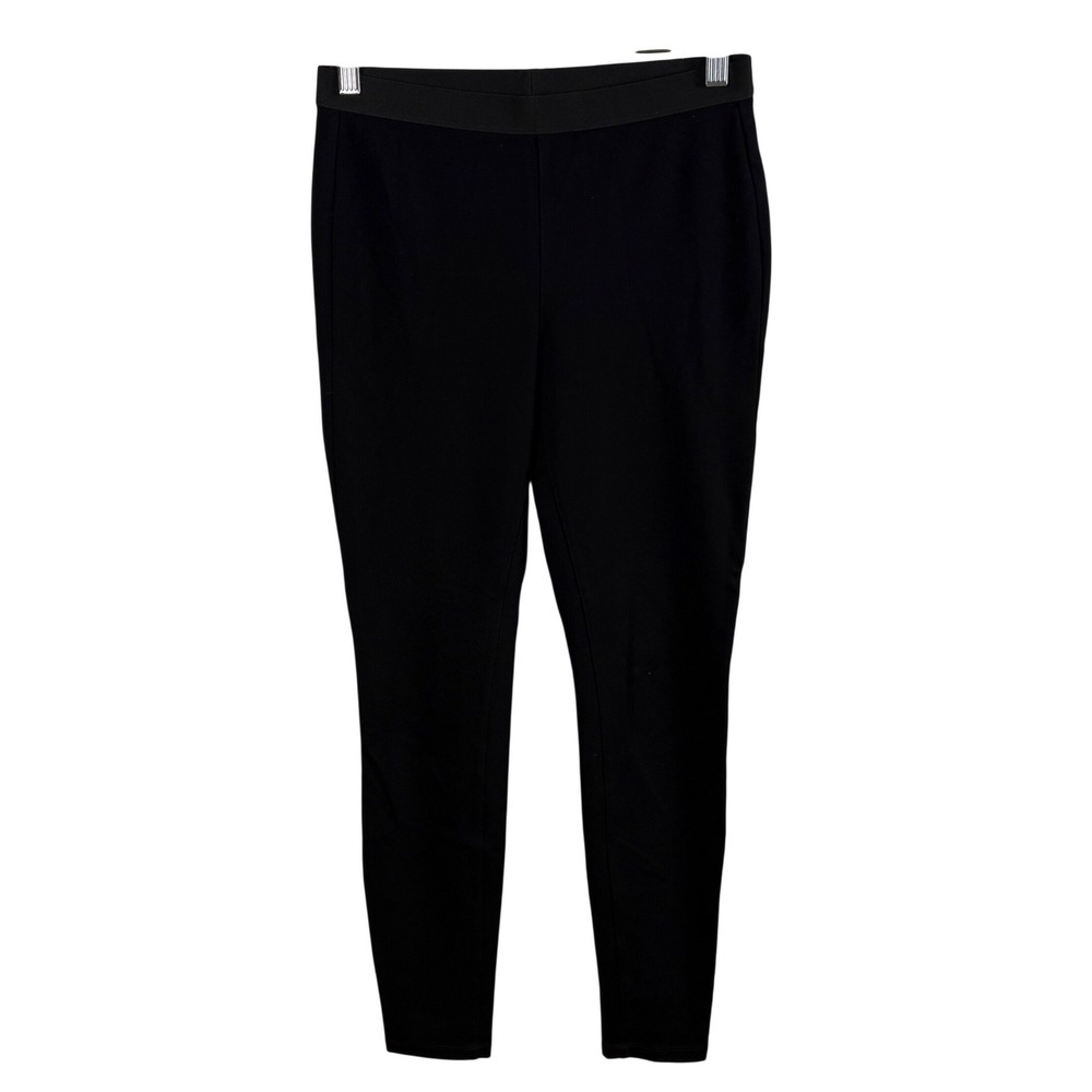 Eileen Fisher Leggings PP Black Italian Ponte Knit Slim Petite Minimalist Pants‎